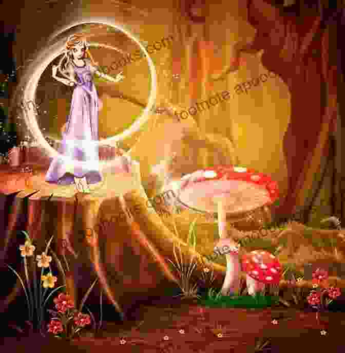 A Beautiful Illustration Of A Fairy Tale Scene, With A Young Woman In A Flowing Gown Standing In A Moonlit Forest, Surrounded By Magical Creatures. Forever (An Unfortunate Fairy Tale 5)