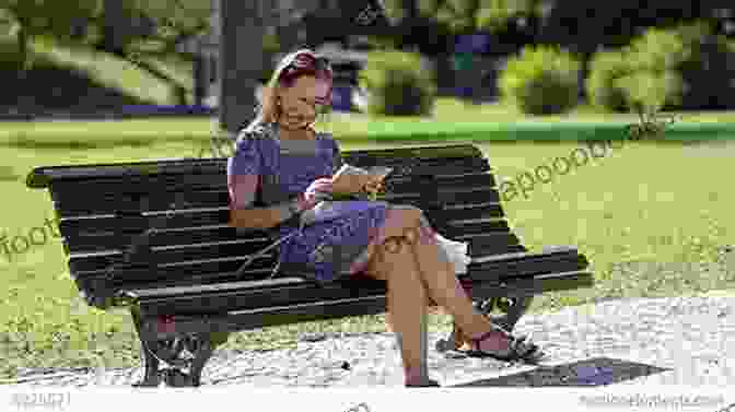 A Woman Sitting On A Bench In A Park, Reading A Book. Love Hope: An Uplifting Life Affirming Novel In Letters About Overcoming Loneliness And Finding Happiness