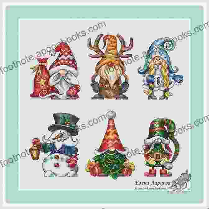 Christmas Gnomes Cross Stitch Patterns Featuring A Variety Of Designs, Including Traditional, Whimsical, Modern, And Elegant Styles. Christmas Gnomes Cross Stitch Patterns