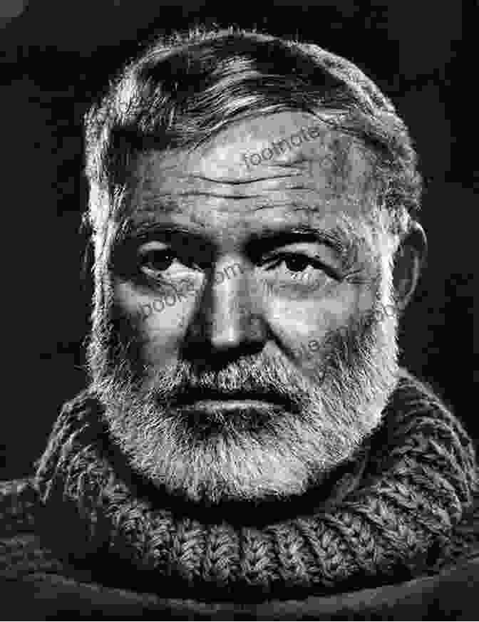 Ernest Hemingway Portrait, A Black And White Photograph Of The Author With A Pipe In His Mouth And A Serious Expression Quotes Of Ernest Hemingway Chaitanya Limbachiya