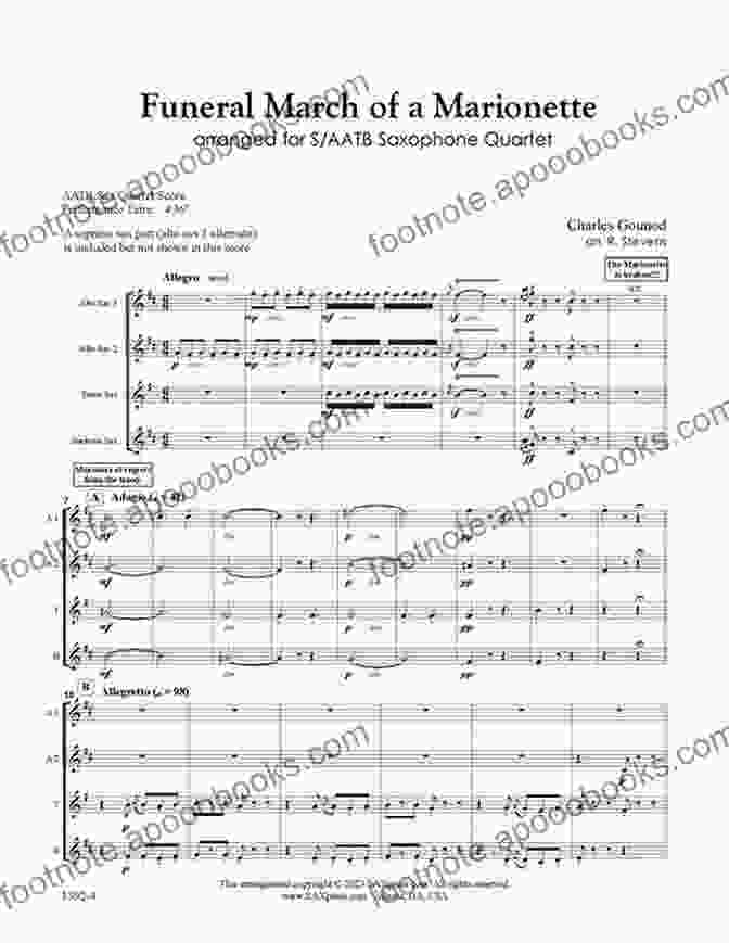 Funeral March Of Marionette Saxophone Quartet Set Of Parts A Captivating Musical Masterpiece Funeral March Of A Marionette Saxophone Quartet (set Of Parts)