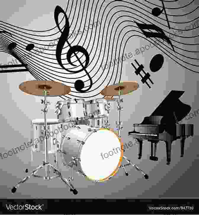 Image Of A Piano Keyboard And Drum Set Piano Rhythm Vol 2: Synchronize Your Piano Playing With Rock Drum Beats