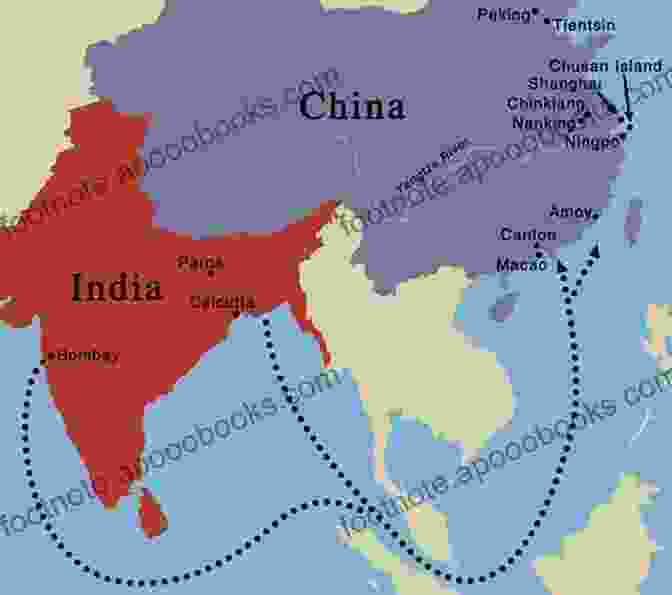 Map Of The Opium Trade Between India And China A Vindication Of England S Policy With Regard To The Opium Trade