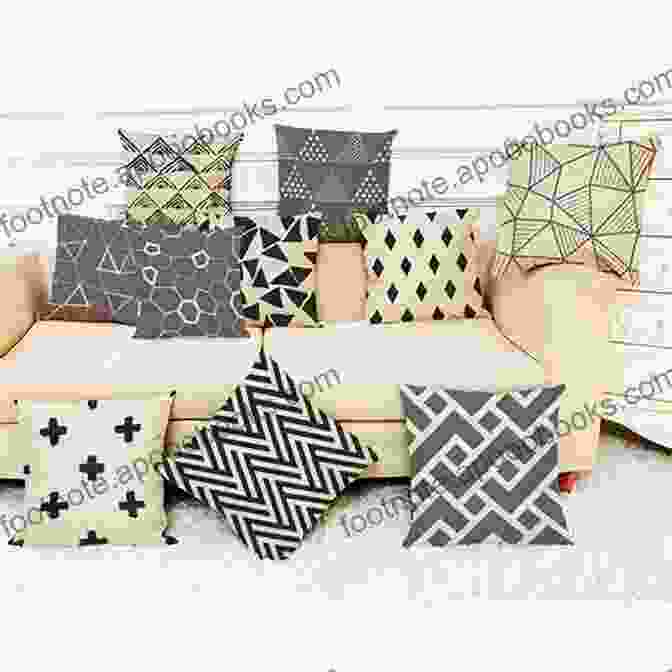 Modern Minimalist Pillows In Geometric Shapes And Muted Tones Create A Sophisticated Seating Arrangement Simple Geometric Quilting: Modern Minimalist Designs For Throws Pillows Wall Decor And More