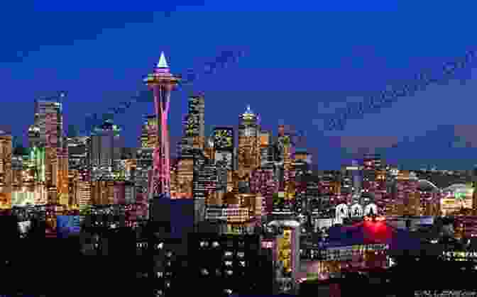 Seattle Skyline At Night, Bathed In Rain Rain City Lights: A Novel