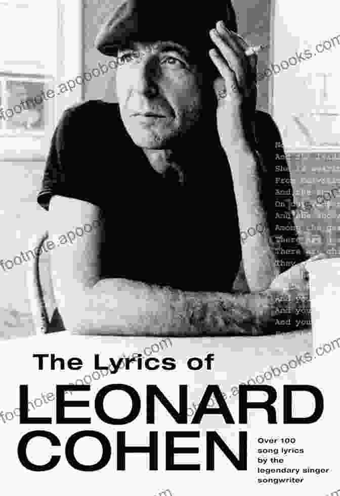 The Lyrics Of Leonard Cohen Enhanced Edition Book Cover, Featuring A Black And White Portrait Of Leonard Cohen And Gold Lettering The Lyrics Of Leonard Cohen: Enhanced Edition