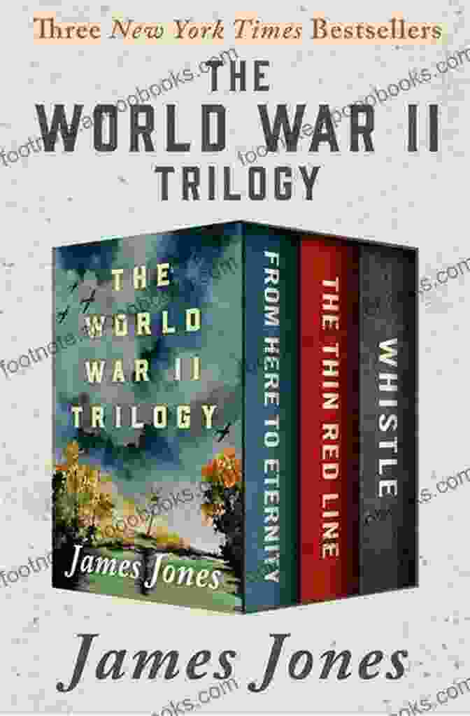 The Thin Red Line: World War II Trilogy Book Cover, Featuring Soldiers In A Forest, Evoking The Intensity Of Combat The Thin Red Line (The World War II Trilogy 2)