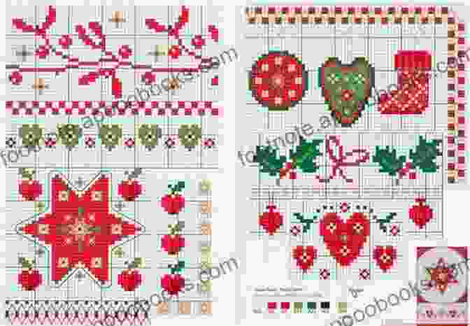 Vintage Cross Stitch Pattern Of A Variety Of Christmas Motifs, Including Snowflakes, Candy Canes, Bells, And Reindeer Classic Elves: Vintage Christmas Cross Stitch Patterns