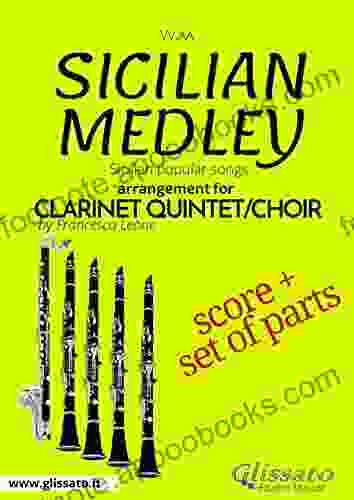 Sicilian Medley Clarinet Quintet/Choir score parts: popular songs