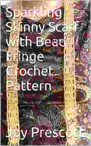 Sparkling Skinny Scarf With Bead Fringe Crochet Pattern